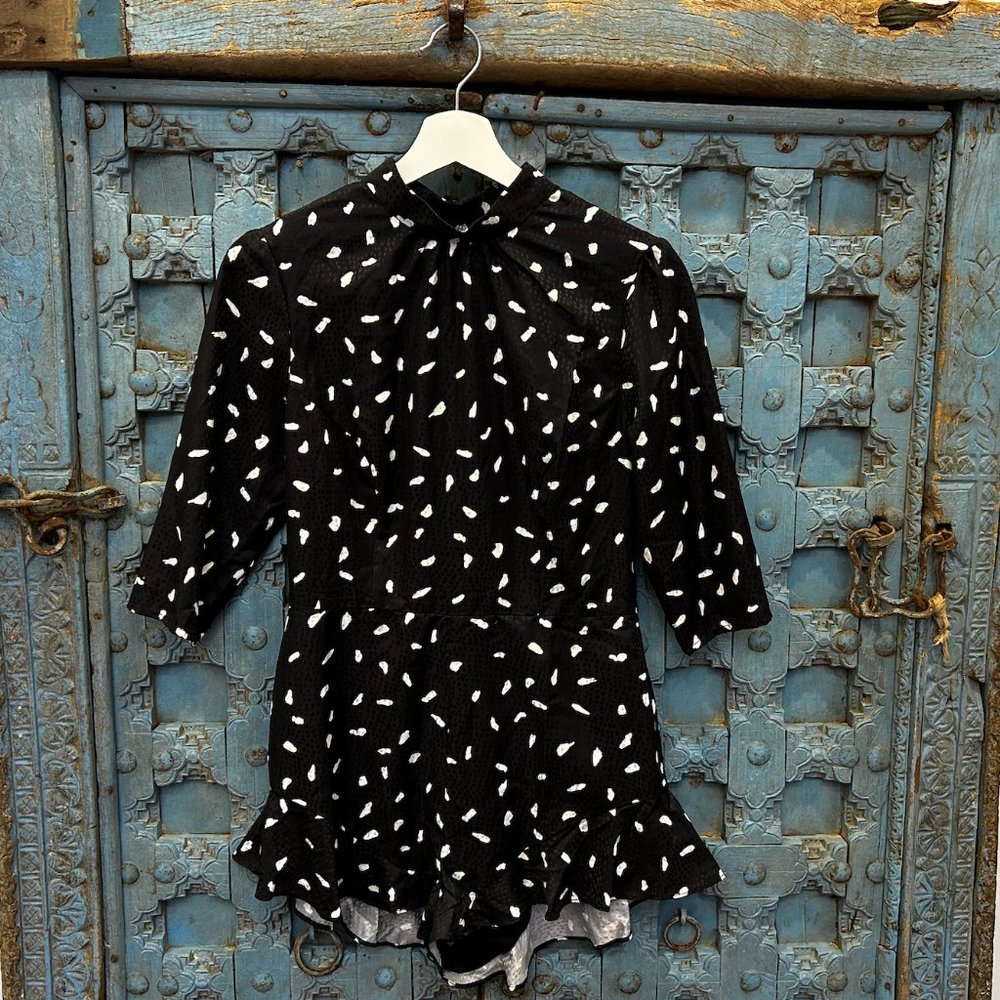 Beyond the Radar, black and white romper.